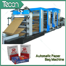 Bolsa de papel de impresión Flexo totalmente automático que hace la máquina